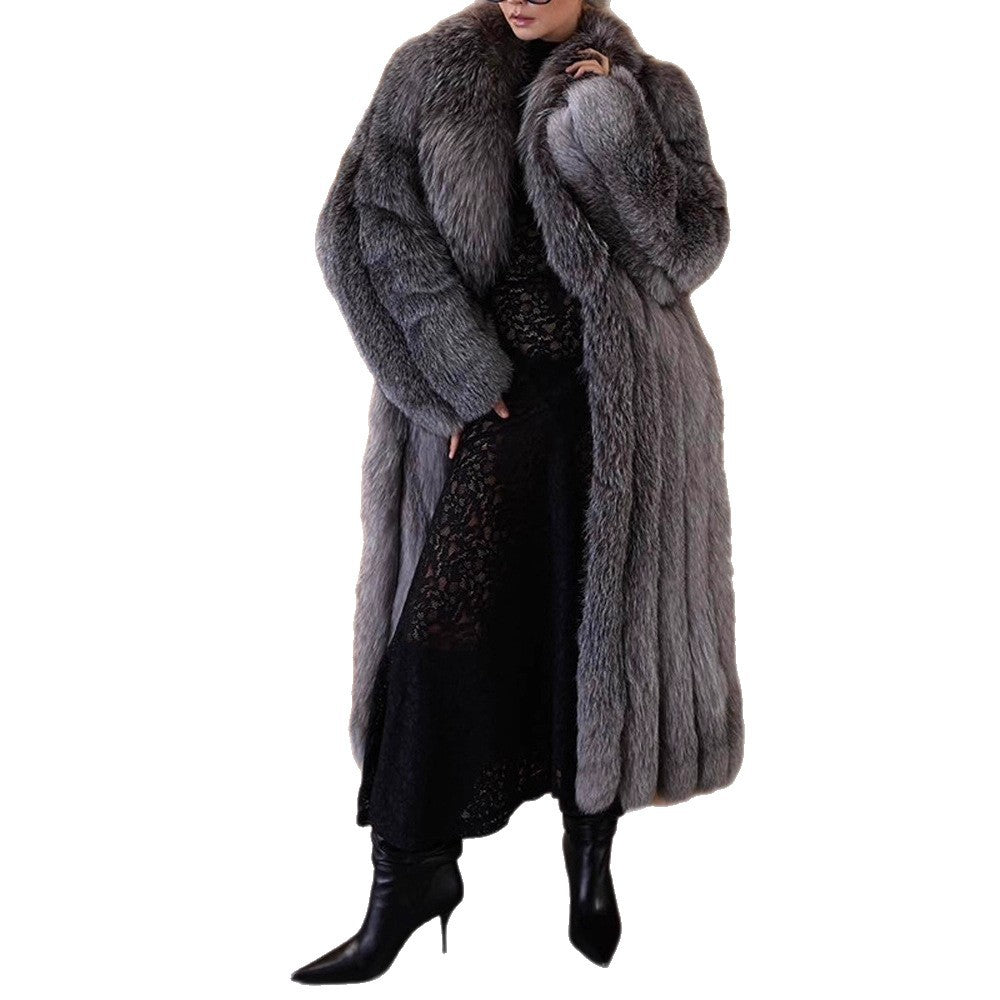 Damen Luxus Kunstfellmantel Heidi-Mode