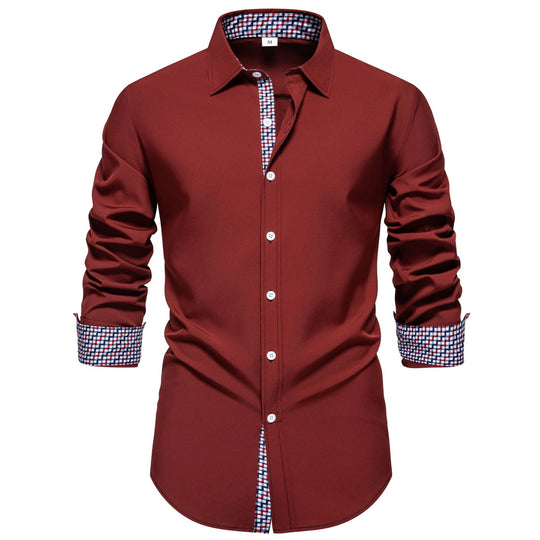 Herren Langarmhemd mit modernen Akzenten und stilvollem Schnitt Heidi-Mode