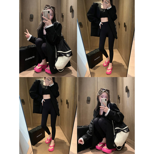 Damen Plattform Flip Flops mit bequemem gepolstertem Fußbett Heidi-Mode