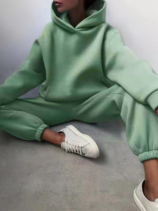 Femme Cozy Fleece Hoodie und Jogginghose Set Heidi-Mode