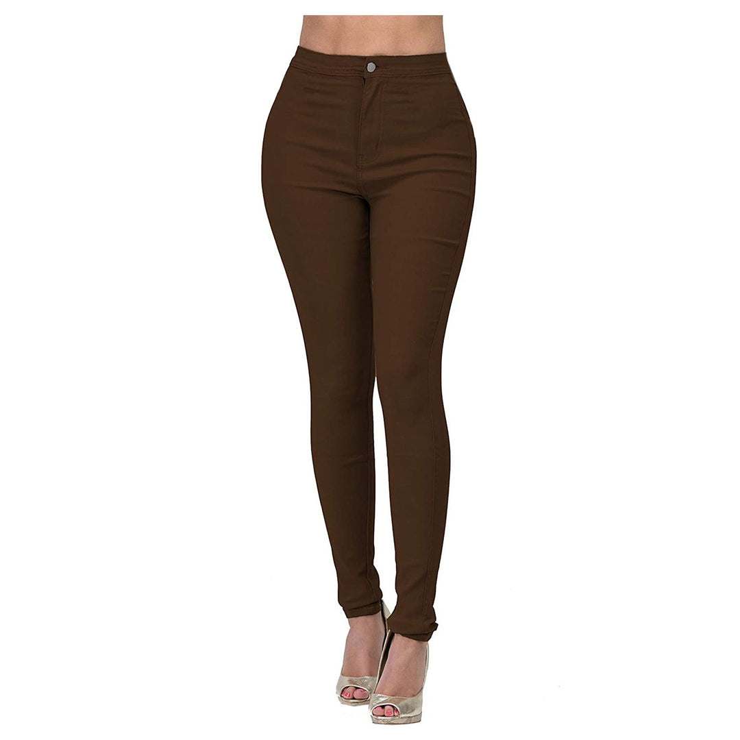 Damen Hochgeschnittene Slim Fit Jeans mit dehnbarem Stoff und unverzichtbarem Komfort Heidi-Mode