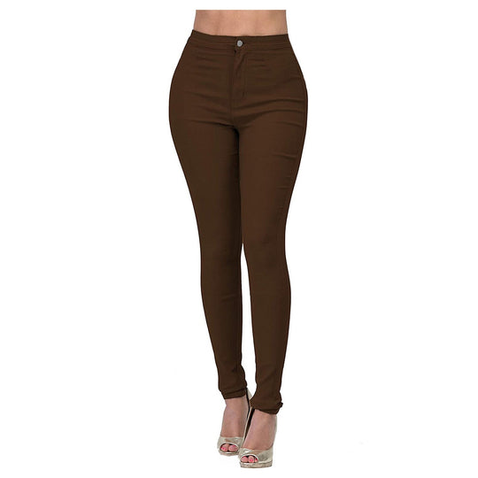 Damen Hochgeschnittene Slim Fit Jeans mit dehnbarem Stoff und unverzichtbarem Komfort Heidi-Mode