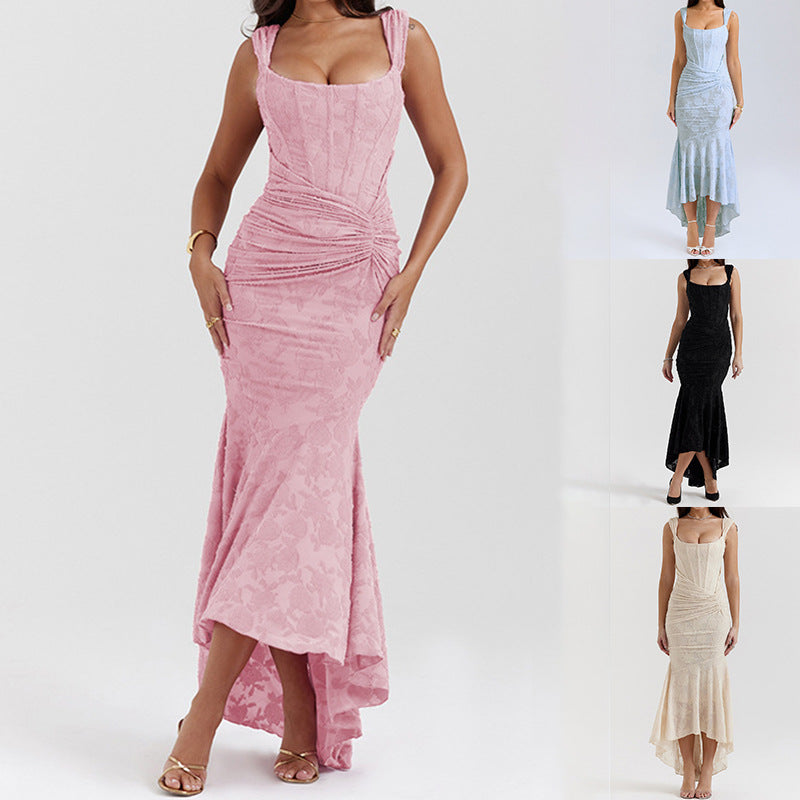 Damen Elegantes Maxikleid mit raffinierten Rüschen und schmeichelndem Schnitt Heidi-Mode