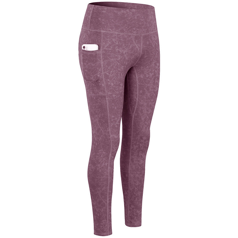 Damen Hochwertige Performance-Leggings mit praktischen Seitentaschen und elastischem Bund Heidi-Mode
