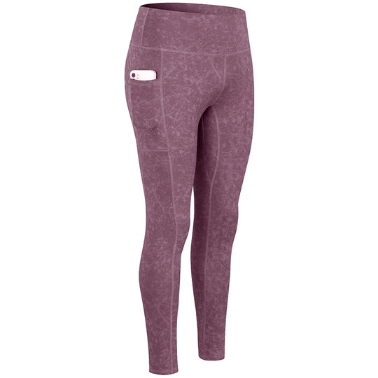 Damen Hochwertige Performance-Leggings mit praktischen Seitentaschen und elastischem Bund Heidi-Mode