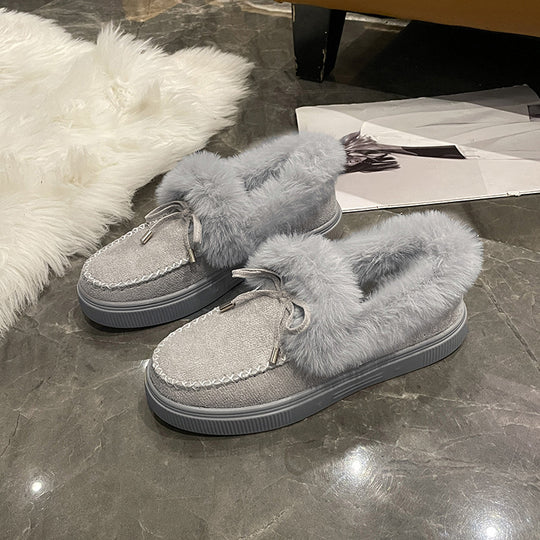 Damen Fleece gefütterte Slipper mit modischem Komfort und rutschfester Sohle Heidi-Mode