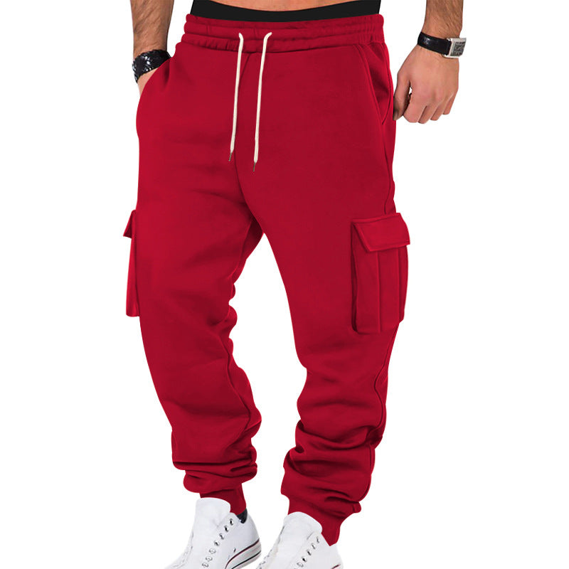 Herren Cargo-Sweatpants mit elastischem Bund und praktischen Seitentaschen Heidi-Mode