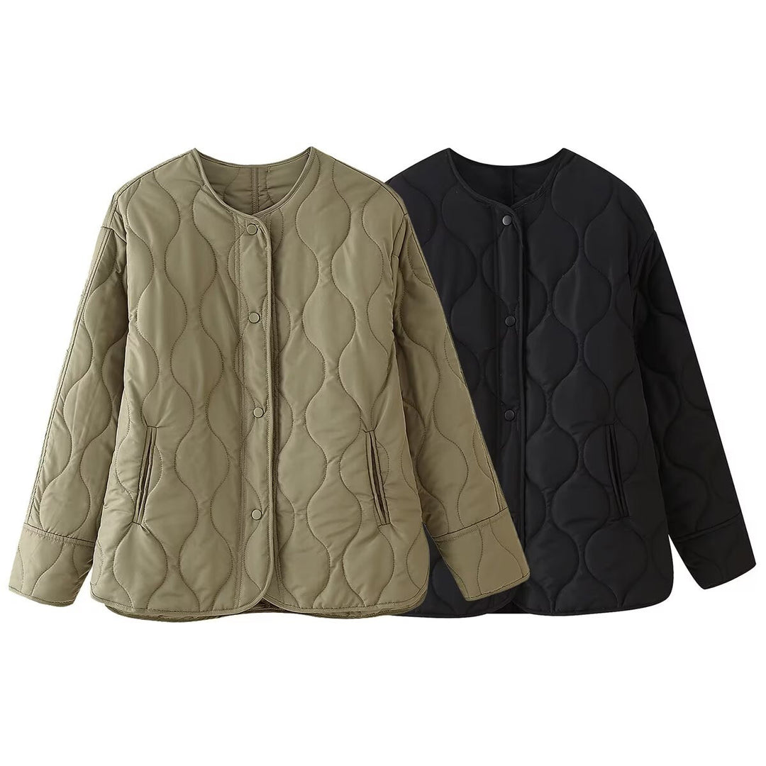 Damen Steppjacke mit zeitgemäßem Design und praktischen Seitentaschen Heidi-Mode