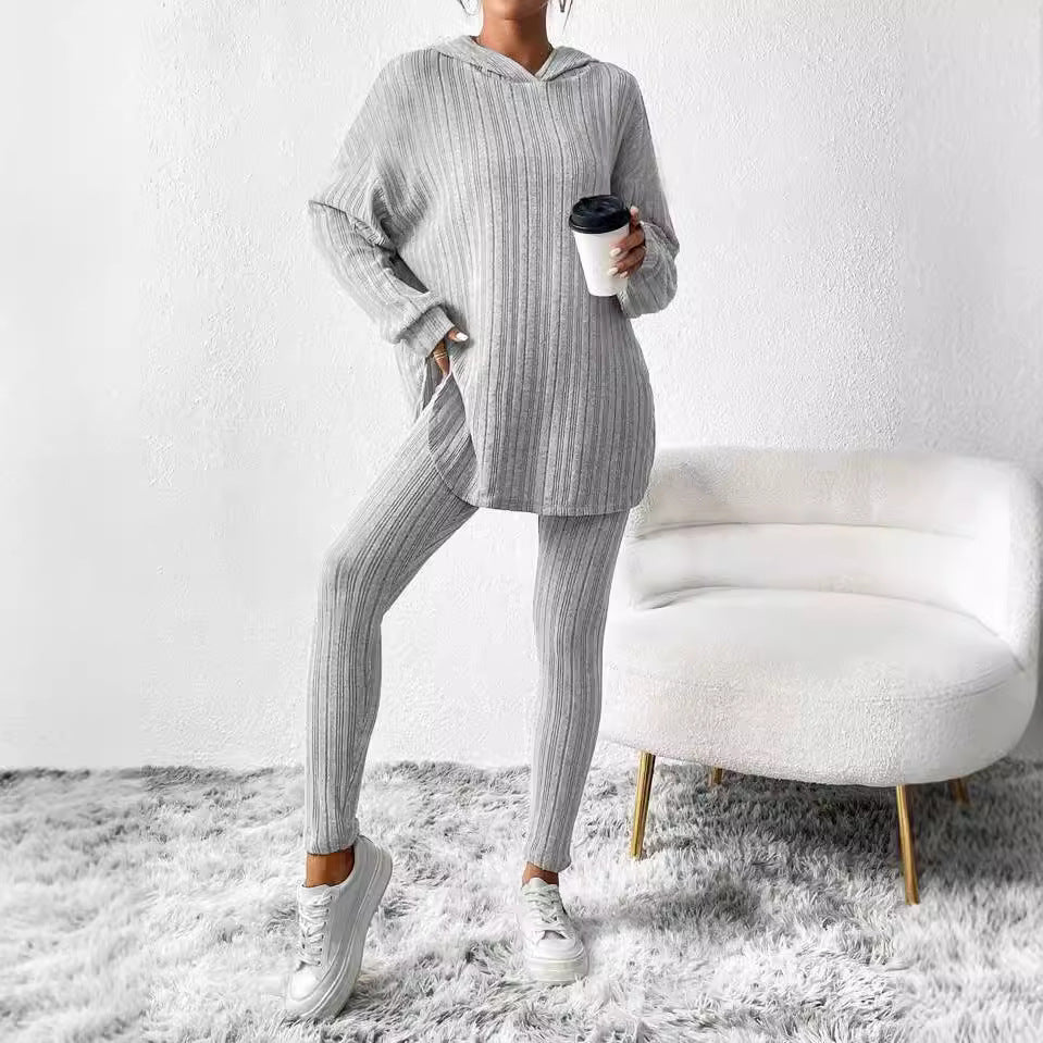 Damen lässiges Lounge-Outfit mit oversized Pullover und Leggings Heidi-Mode