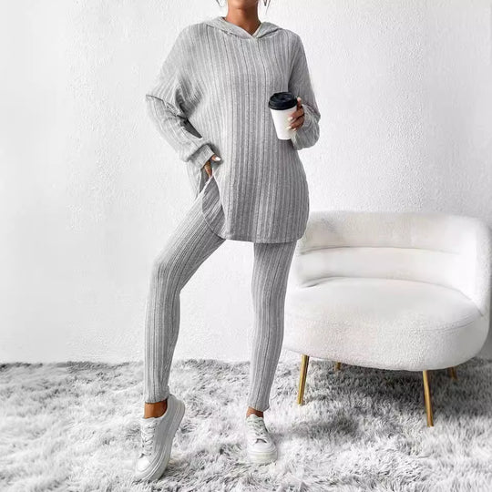 Damen lässiges Lounge-Outfit mit oversized Pullover und Leggings Heidi-Mode
