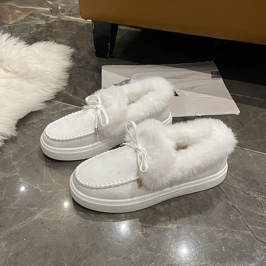 Damen Fleece gefütterte Slipper mit modischem Komfort und rutschfester Sohle Heidi-Mode