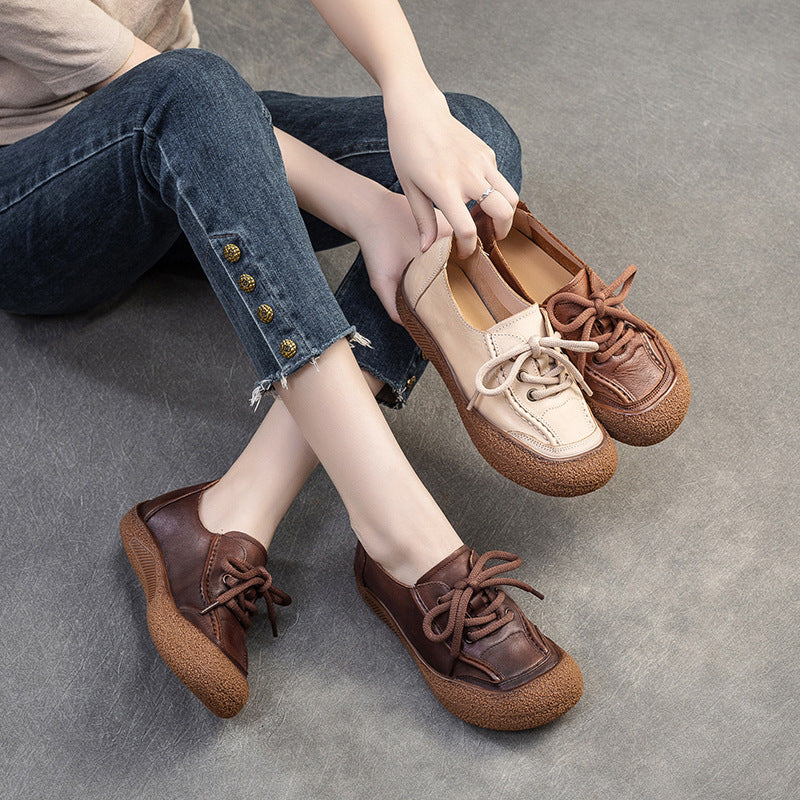 Damen Sneaker aus hochwertigem Leder mit rutschfester Sohle und atmungsaktivem Innenfutter Heidi-Mode