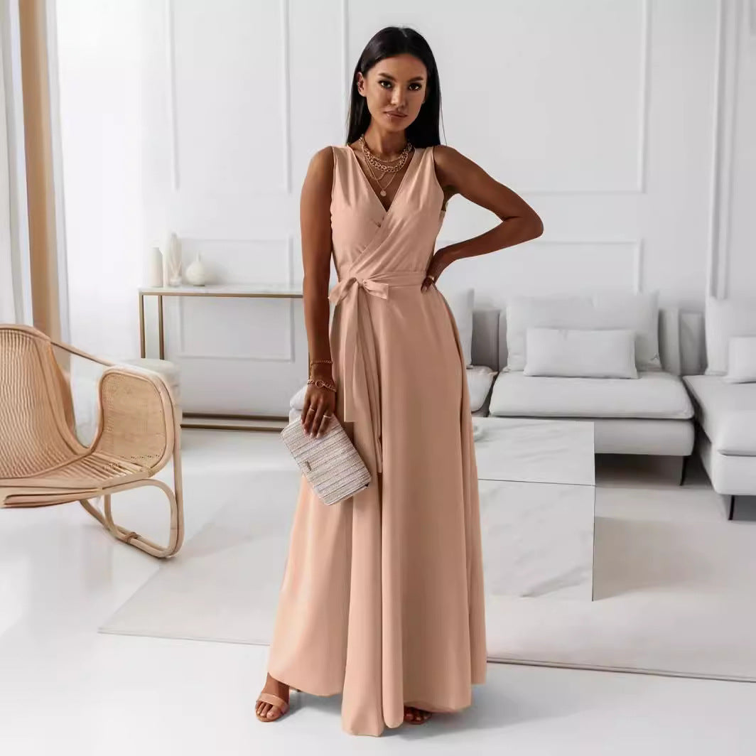 Damen Elegantes Wickelkleid mit verlängertem Saum Heidi-Mode