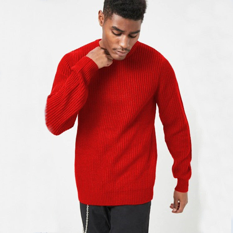 Herren Grobstrickpullover mit strukturiertem Rippdesign und lässiger Passform Heidi-Mode