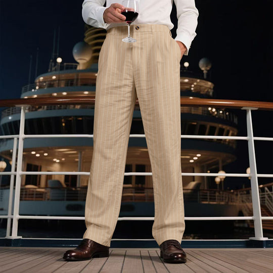 Herren elegante Streifen-Hose Heidi-Mode