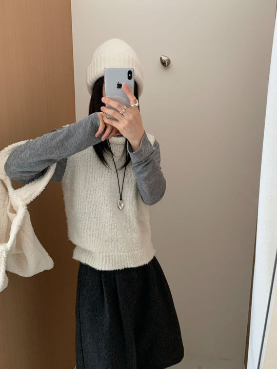 Damen Strickweste mit weichem, flauschigem Material und modernem Schnitt Heidi-Mode