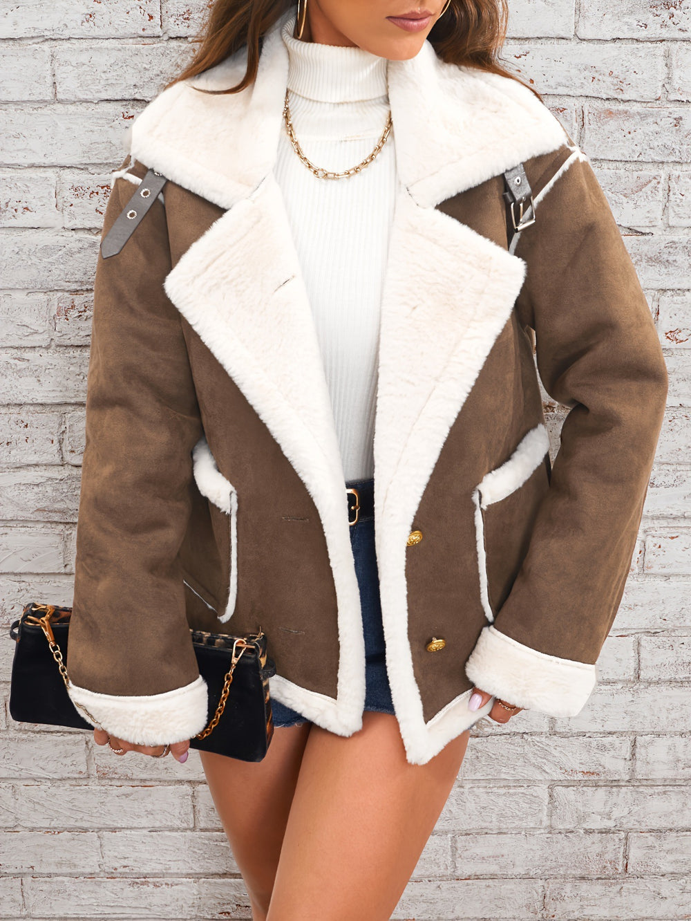 Damen Kuschelige Schaffelljacke Heidi-Mode