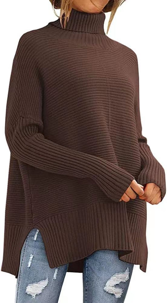 Damen Kuscheliger Rollkragenpullover Heidi-Mode