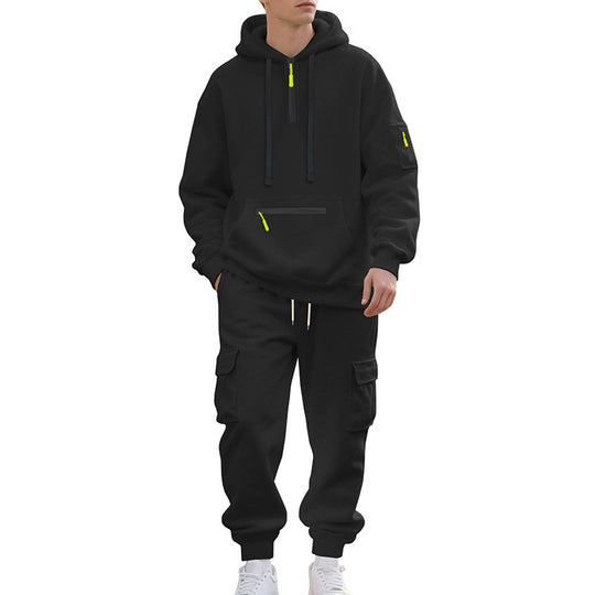 Freizeitanzug Herren mit Hoodie und Cargo Jogginghose