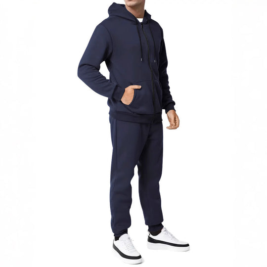 Herren Sportliches Komplett-Set mit Kapuzenjacke und Jogginghose Heidi-Mode