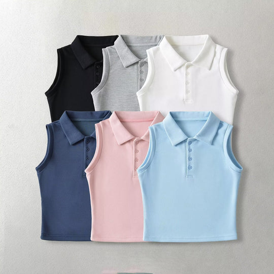 Damen Polo-Top ohne Ärmel mit feuchtigkeitsregulierender Funktion Heidi-Mode