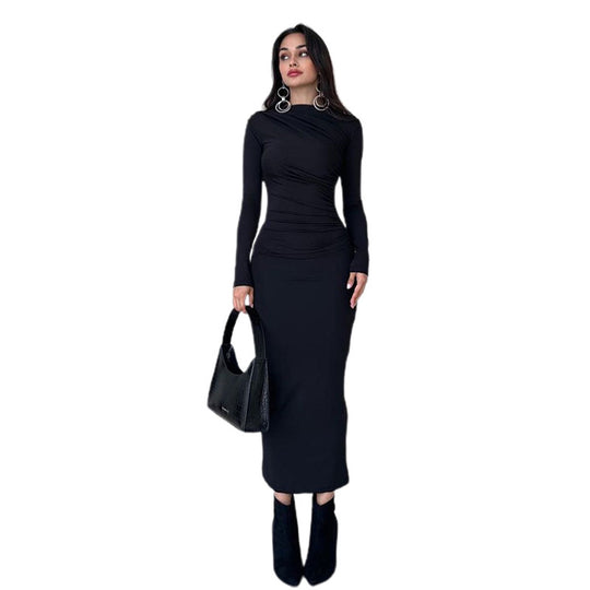 Damen figurbetontes Langarmkleid Heidi-Mode