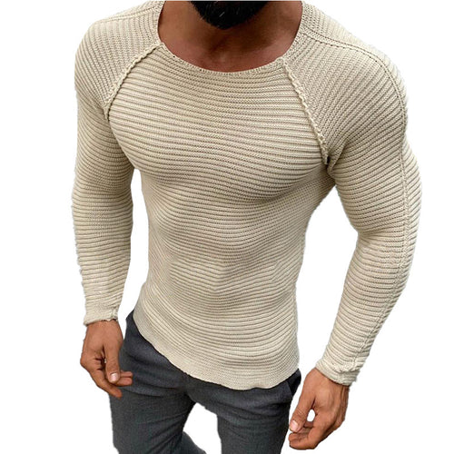 Herren Langarm Strickshirt mit eleganter Struktur Heidi-Mode