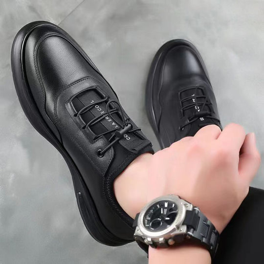 Herren Bequeme Ledersneaker mit atmungsaktiver Innensohle und flexibler Laufsohle Heidi-Mode