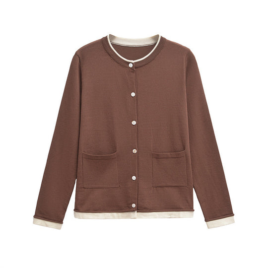 Damen Bequeme Strickjacke mit Taschen Heidi-Mode