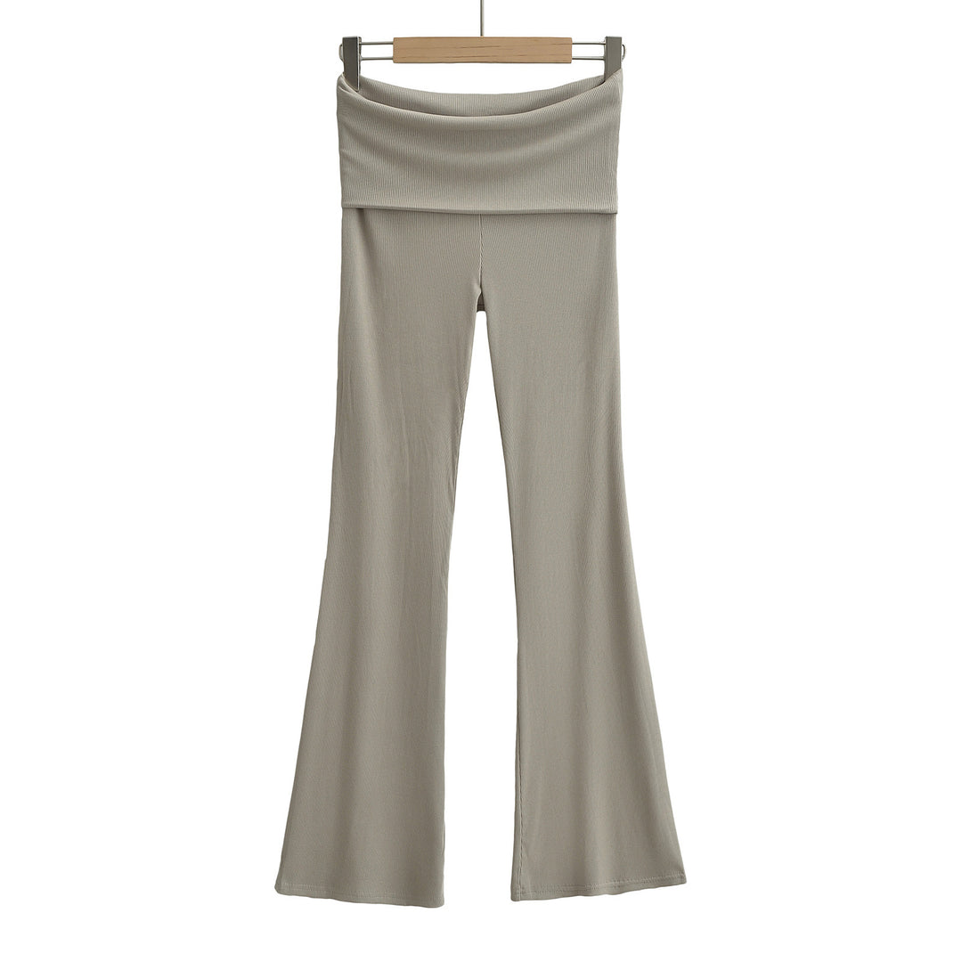 Damen Flared Yoga-Hose mit hohem Bund und elastischem Komfort Heidi-Mode