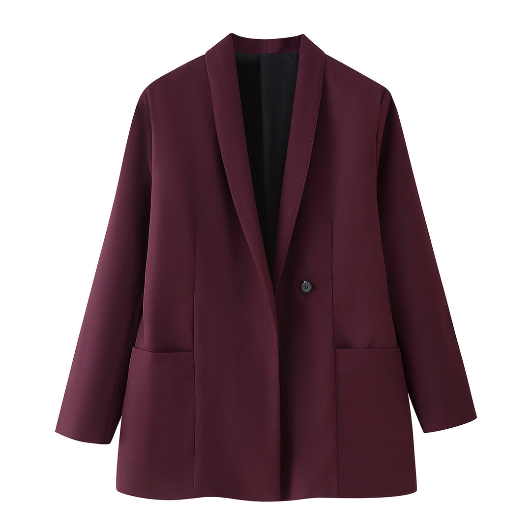 Damen elegante Blazerjacke mit Taschen und modernem Schnitt Heidi-Mode