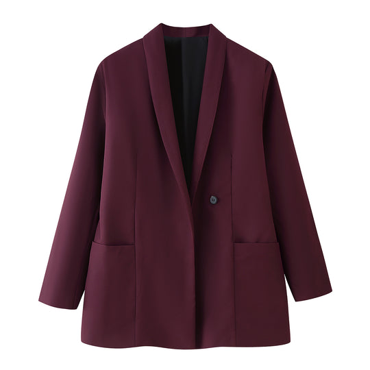 Damen elegante Blazerjacke mit Taschen und modernem Schnitt Heidi-Mode