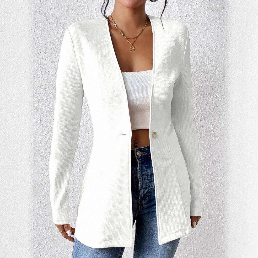 Damen elegante Blazerjacke mit asymmetrischem Schnitt Heidi-Mode