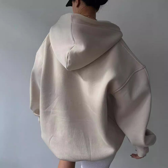 Damen oversized Kapuzenpullover mit lässigem Schnitt und sportlicher Ästhetik Heidi-Mode