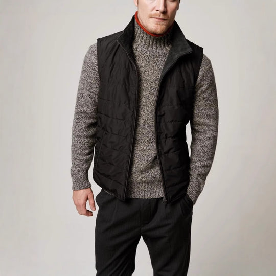 Herren Steppweste aus hochwertigem Wildleder Heidi-Mode