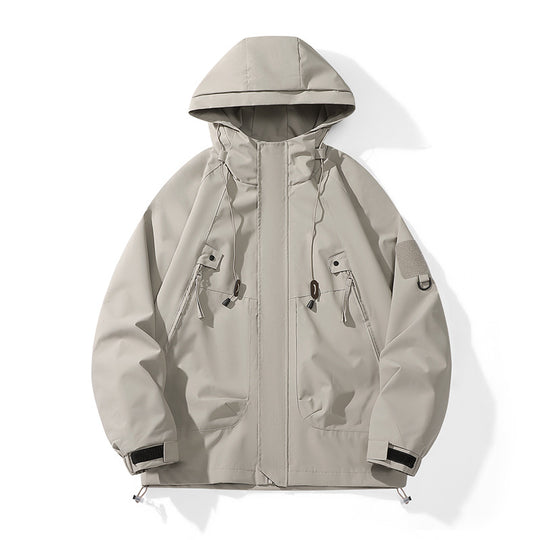 Damen technische Outdoor-Jacke mit verstellbarem Kapuzendesign und praktischen Taschen Heidi-Mode