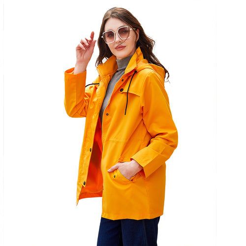 Damen wetterfeste Freizeitjacke mit verstellbarer Kapuze Heidi-Mode