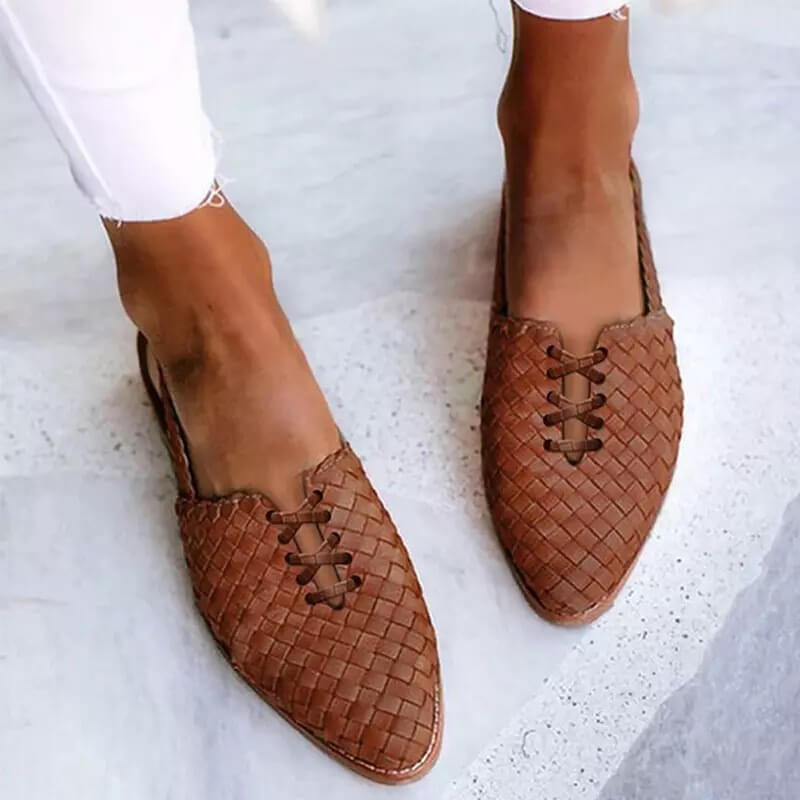 Heidi-Mode | Gewebte Slip-On-Ballerinas