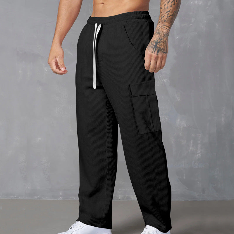 Herren Cargohose mit elastischem Bund und praktischen Taschen Heidi-Mode