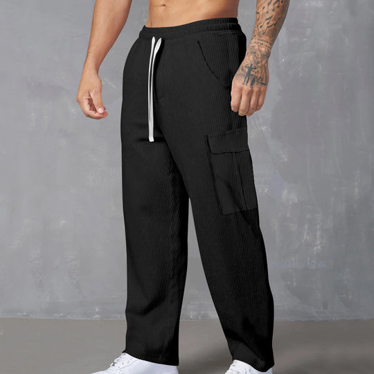 Herren Cargohose mit elastischem Bund und praktischen Taschen Heidi-Mode