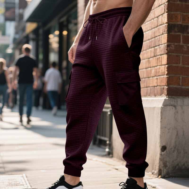 Herren Cargo-Jogginghose mit elastischem Bund und zahlreichen Taschen Heidi-Mode