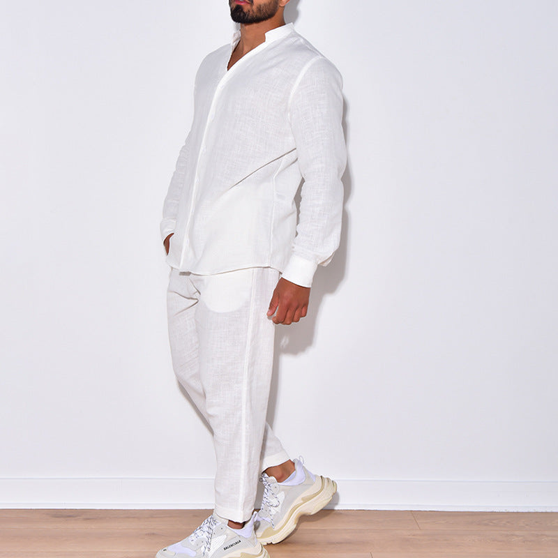 Herren Leinenanzug mit modernem Schnitt und lässigem Look Heidi-Mode