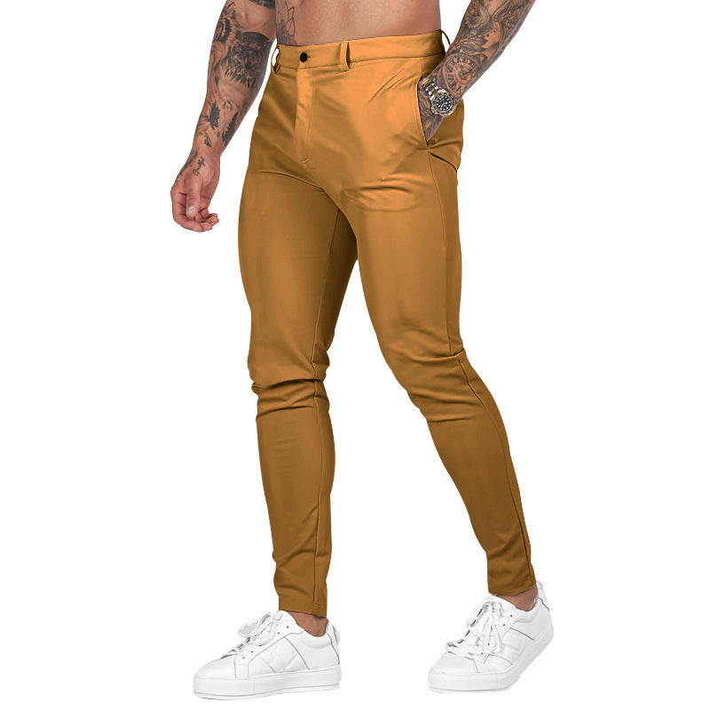 Herren Slim-Fit Chinohose mit modernem Design und elastischem Bund Heidi-Mode