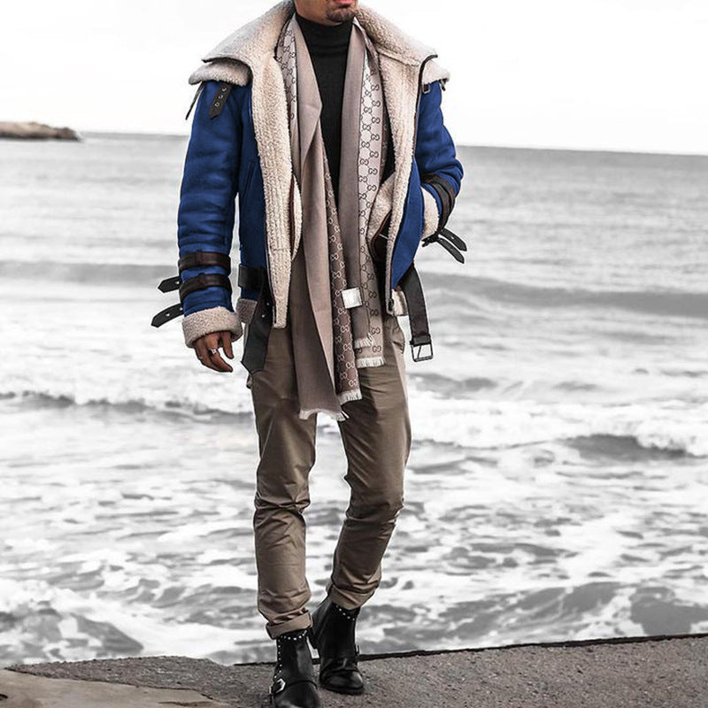 Herren Fliegerjacke mit luxuriösem Kunstfellfutter und modernen Akzenten Heidi-Mode