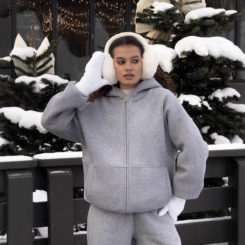 Damen Bequeme und stylische Kapuzenjacke Heidi-Mode