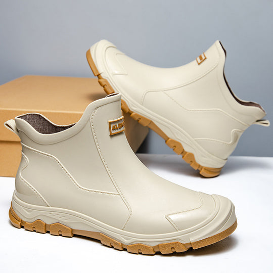 Herren wasserdichte Gummistiefel mit rutschfester Sohle und flexiblem Einstieg Heidi-Mode
