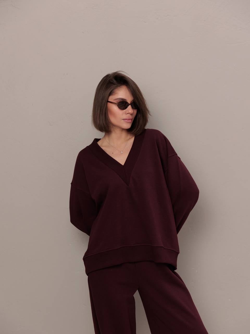 Damen lässiges Sweatshirt- und Jogginghose-Set Heidi-Mode