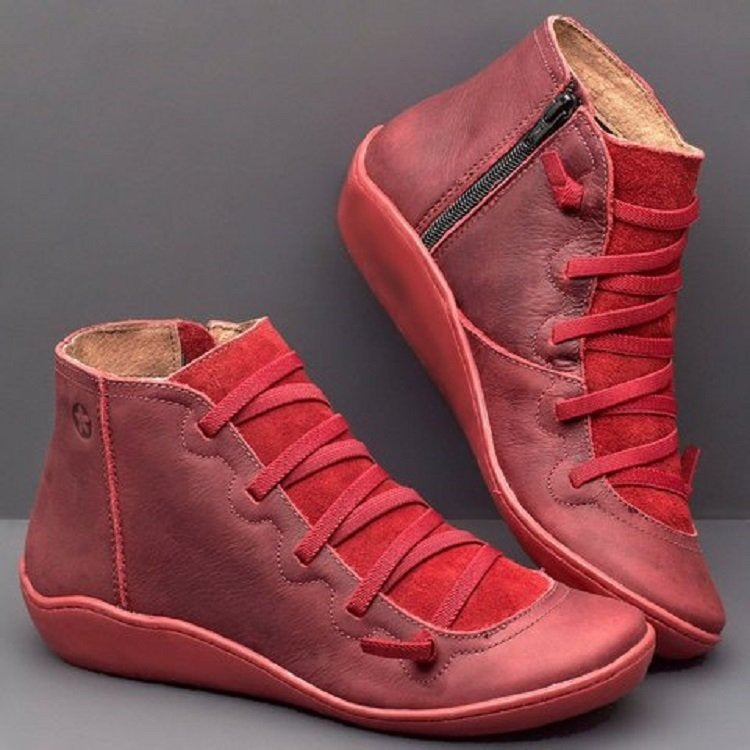 Damen Sportliche High-Top Sneakers aus hochwertigem mit Reißverschluss und flexiblem Design Heidi-Mode