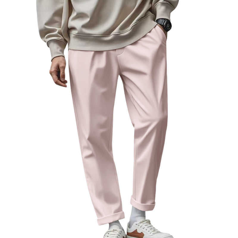 Herren elegante Freizeithose mit lockerem Schnitt und atmungsaktiver Struktur Heidi-Mode