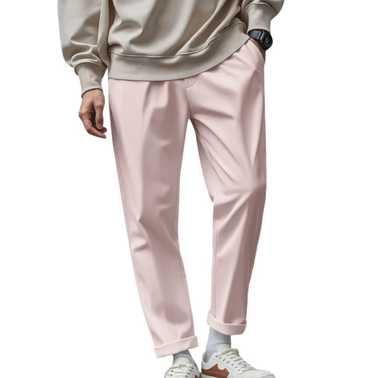 Herren elegante Freizeithose mit lockerem Schnitt und atmungsaktiver Struktur Heidi-Mode